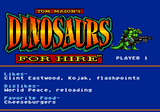 Dinosaurs for Hire screenshot 3 for Sega Genesis
